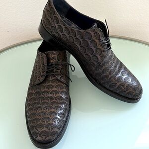 Ted Baker Men’s Brown Leather Lace Up Dress Shoes Size 44 Dust Bags Included